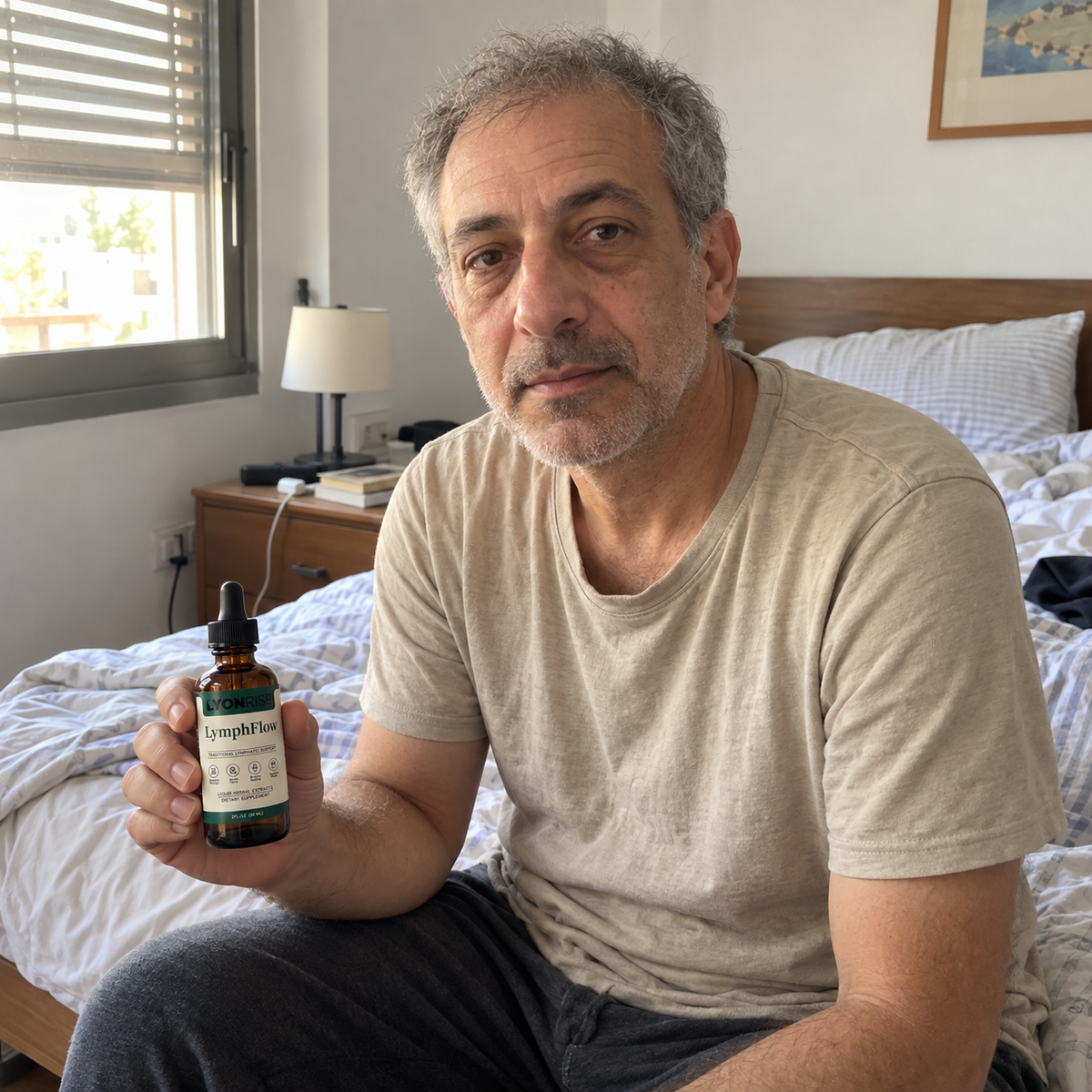 אייל מזרחי holding LymphFlow